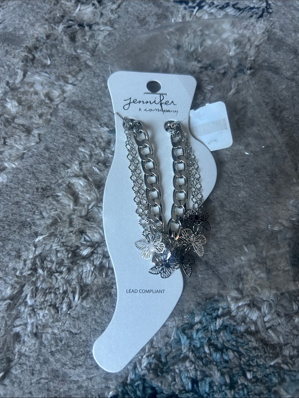 Silver Butterfly Anklet